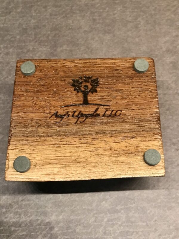 Live edge business card holder, walnut, solid wood